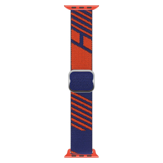 Two-color Nylon Braid Replacement Wrist Strap Watchband For Apple Watch Series, 7 41mm / 6&SE&5&4 40mm / 3&2&1 38mm, 7 45mm / 6&SE&5&4 44mm / 3&2&1 42mm