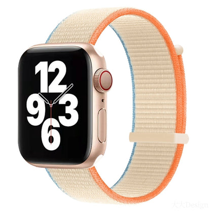 Bracelet de montre de remplacement à double section à fermeture auto-agrippante pour Apple Watch Series, 7 41 mm / 6&SE&5&4 40 mm / 3&2&1 38 mm, 7 45 mm / 6&SE&5&4 44 mm / 3&2&1 42 mm