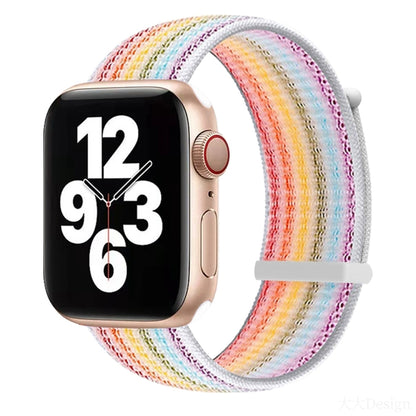 Bracelet de montre de remplacement à double section à fermeture auto-agrippante pour Apple Watch Series, 7 41 mm / 6&SE&5&4 40 mm / 3&2&1 38 mm, 7 45 mm / 6&SE&5&4 44 mm / 3&2&1 42 mm