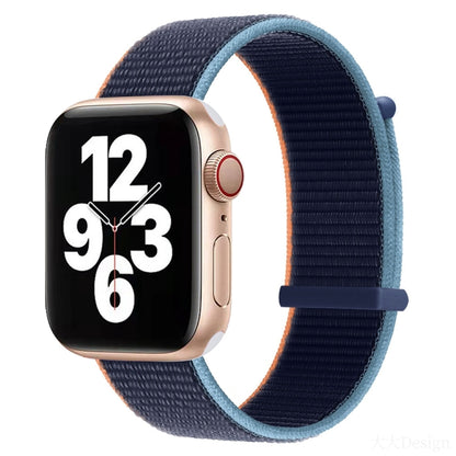 Bracelet de montre de remplacement à double section à fermeture auto-agrippante pour Apple Watch Series, 7 41 mm / 6&SE&5&4 40 mm / 3&2&1 38 mm, 7 45 mm / 6&SE&5&4 44 mm / 3&2&1 42 mm