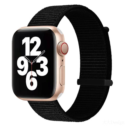 Hook and Loop Fastener Dual Section Replacement Watchband For Apple Watch Series, 7 41mm / 6&SE&5&4 40mm / 3&2&1 38mm, 7 45mm / 6&SE&5&4 44mm / 3&2&1 42mm
