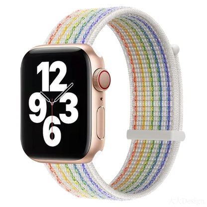 Bracelet de montre de remplacement à double section à fermeture auto-agrippante pour Apple Watch Series, 7 41 mm / 6&SE&5&4 40 mm / 3&2&1 38 mm, 7 45 mm / 6&SE&5&4 44 mm / 3&2&1 42 mm