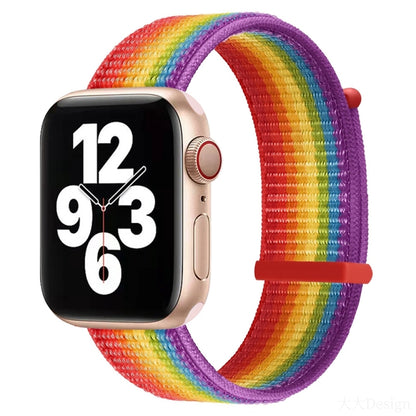 Bracelet de montre de remplacement à double section à fermeture auto-agrippante pour Apple Watch Series, 7 41 mm / 6&SE&5&4 40 mm / 3&2&1 38 mm, 7 45 mm / 6&SE&5&4 44 mm / 3&2&1 42 mm