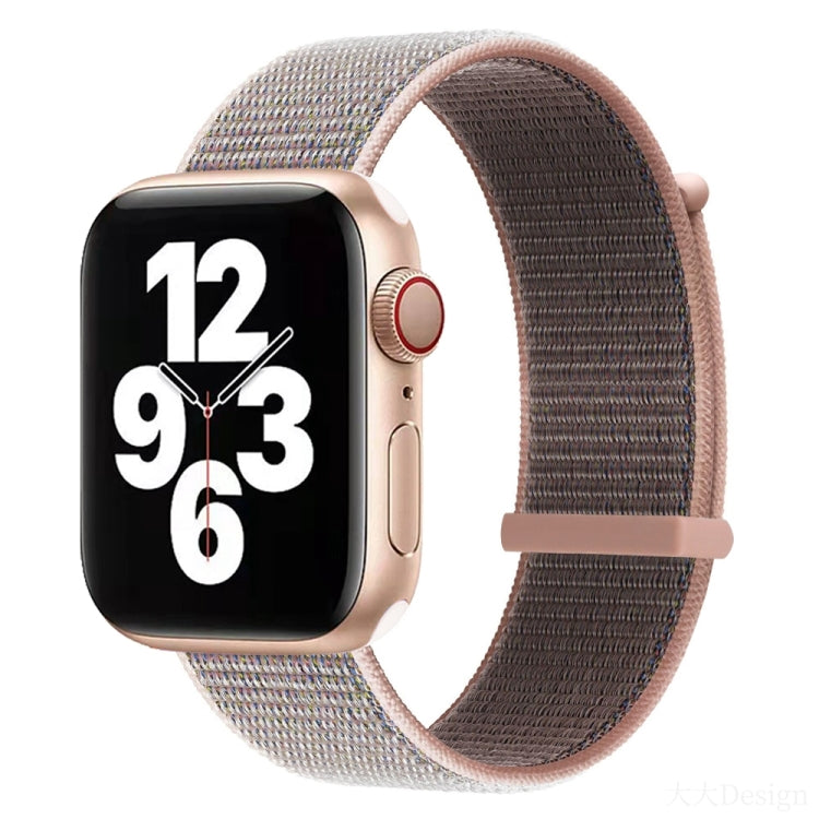 Hook and Loop Fastener Dual Section Replacement Watchband For Apple Watch Series, 7 41mm / 6&SE&5&4 40mm / 3&2&1 38mm, 7 45mm / 6&SE&5&4 44mm / 3&2&1 42mm