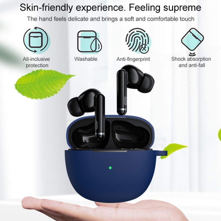 For QCY HT03 Integrated Liquid Silicone Earphone Protective Case with Hook