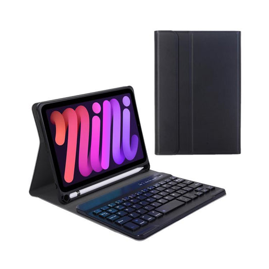 A06B Ultra-thin Detachable Bluetooth Keyboard Leather Case with Pen Slot & Holder for iPad mini 6 / mini 7