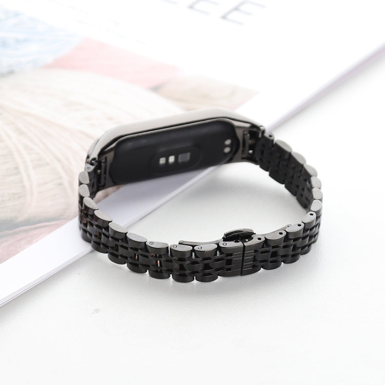 Seven-beads Stainless Steel Replacement Strap Watchband, For Xiaomi Mi Band 6 / 5, For Xiaomi Mi Band 4 / 3