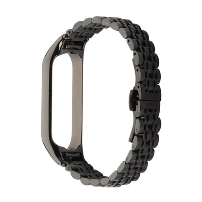 Seven-beads Stainless Steel Replacement Strap Watchband, For Xiaomi Mi Band 6 / 5, For Xiaomi Mi Band 4 / 3