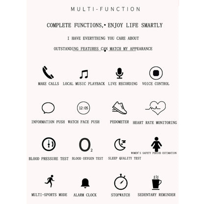 Z73 1.09 inch Touch Screen Smart Bracelet, Support Sleep Monitoring / Heart Rate Monitoring / Voice Control / Women Menstrual Cycle Reminder