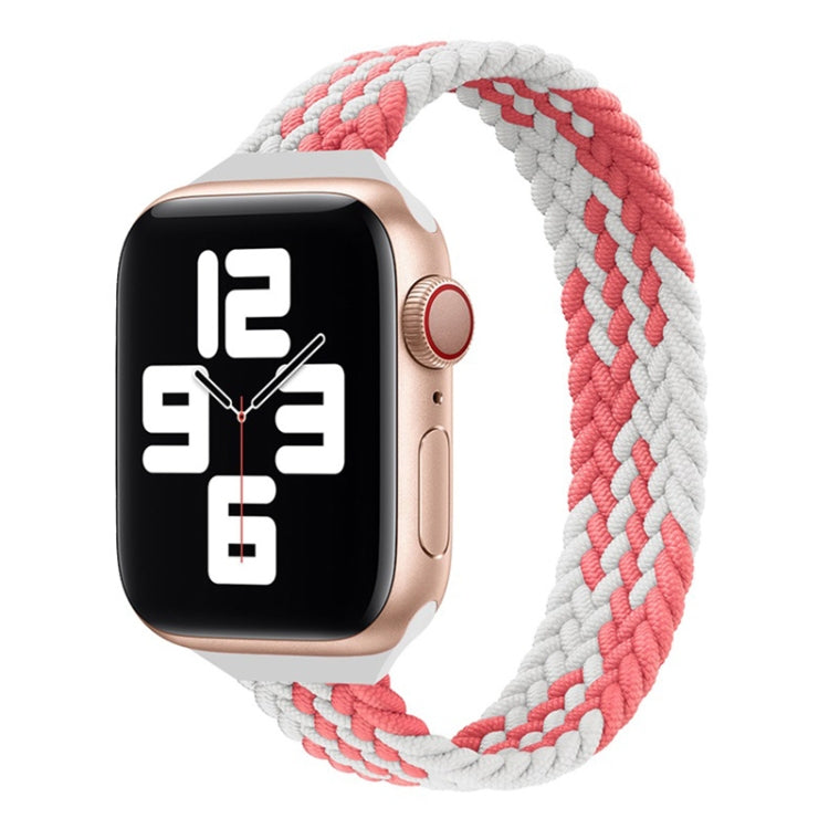 Small Waist Single Loop Nylon Braid Replacement Watchband For Apple Watch Series, XS 130mm, XS 135mm, 7 41mm / 6&SE&5&4 40mm / 3&2&1 38mm