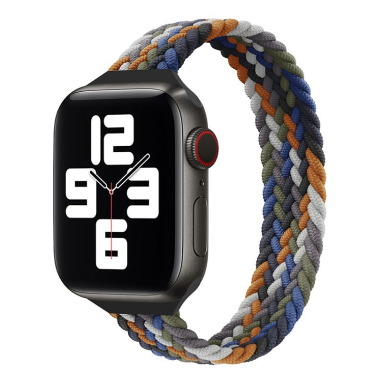 Small Waist Single Loop Nylon Braid Replacement Watchband For Apple Watch Series, XS 130mm, XS 135mm, 7 41mm / 6&SE&5&4 40mm / 3&2&1 38mm