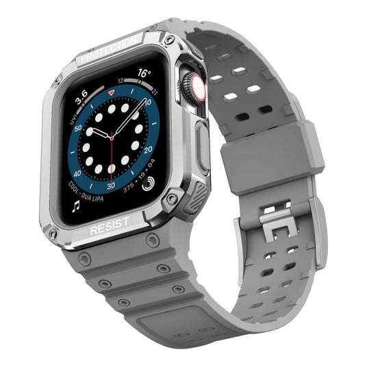 Bracelet de remplacement en silicone intégré pour Apple Watch Series, pour Apple Watch Series 9&8&7 45mm / SE&6&5&4 44mm / 3&2&1 42mm