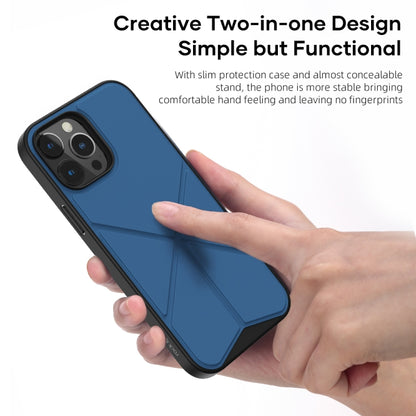 ROCK Element Plus TPU + PC Shockproof Protective Case with Folding Holder, For iPhone 13 Pro Max