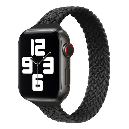 Schmale Taille Einzelne Schleife Nylon-Geflecht Ersatzarmband für Apple Watch Series 7 41mm / 6&SE&5&4 40mm / 3&2&1 38mm, S 135mm, M 145mm, L 155mm