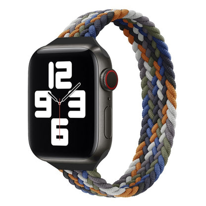 Small Waist Single Loop Nylon Braid Replacement Watchband For Apple Watch Series 7 45mm / 6&SE&5&4 44mm / 3&2&1 42mm, S 145mm, M 155mm, L 165mm