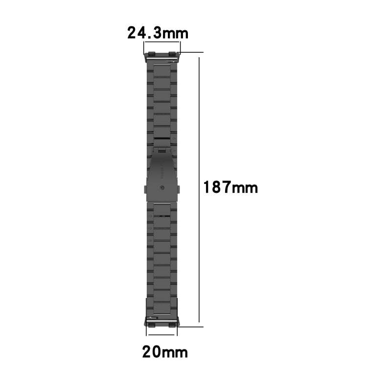 Bracelet de rechange trois billes en acier inoxydable, pour OPPO Watch 2 42mm, pour OPPO Watch 2 46mm