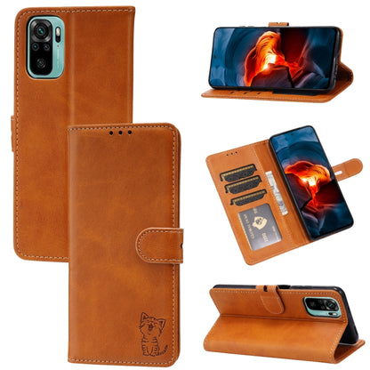Embossed Happy Cat Pattern Horizontal Flip Leather Case with Holder & Card Slots & Wallet, For Xiaomi Redmi Note 10 Pro 5G, For Xiaomi Redmi 10, For Xiaomi Mi 11, For Xiaomi Mi 11T, For Xiaomi Mi 11 Ultra, For Xiaomi Mi 11 Lite                         ...