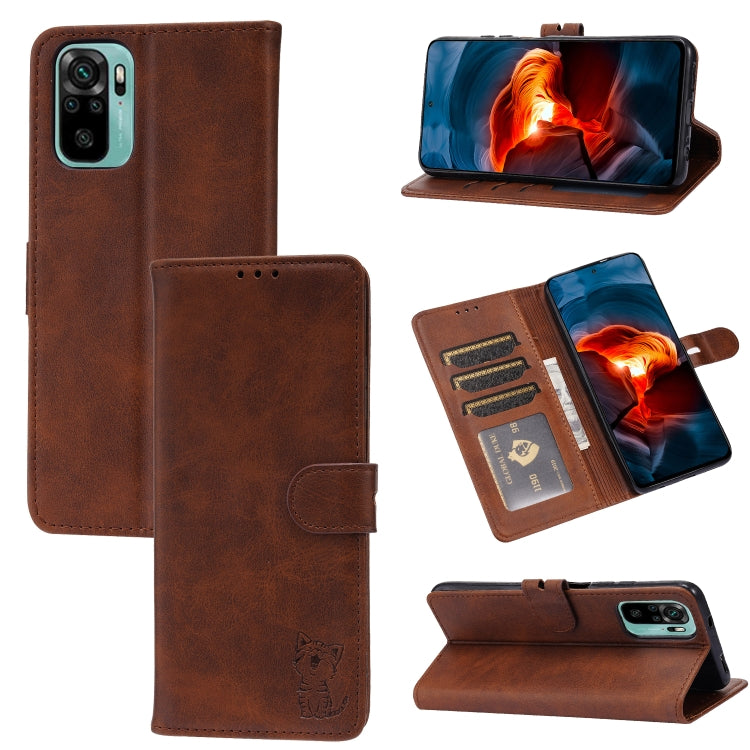 Embossed Happy Cat Pattern Horizontal Flip Leather Case with Holder & Card Slots & Wallet, For Xiaomi Redmi Note 10 Pro 5G, For Xiaomi Redmi 10, For Xiaomi Mi 11, For Xiaomi Mi 11T, For Xiaomi Mi 11 Ultra, For Xiaomi Mi 11 Lite                         ...