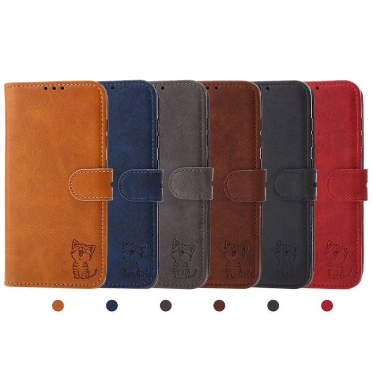 Embossed Happy Cat Pattern Horizontal Flip Leather Case with Holder & Card Slots & Wallet, For Xiaomi Redmi Note 10 Pro 5G, For Xiaomi Redmi 10, For Xiaomi Mi 11, For Xiaomi Mi 11T, For Xiaomi Mi 11 Ultra, For Xiaomi Mi 11 Lite                         ...