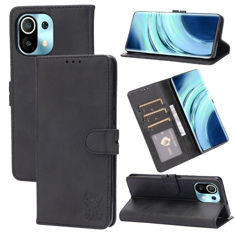 Embossed Happy Cat Pattern Horizontal Flip Leather Case with Holder & Card Slots & Wallet, For Xiaomi Redmi Note 10 Pro 5G, For Xiaomi Redmi 10, For Xiaomi Mi 11, For Xiaomi Mi 11T, For Xiaomi Mi 11 Ultra, For Xiaomi Mi 11 Lite                         ...