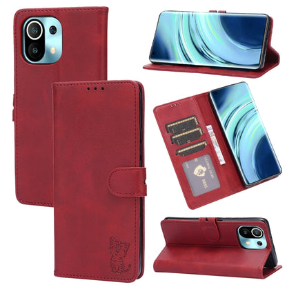 Embossed Happy Cat Pattern Horizontal Flip Leather Case with Holder & Card Slots & Wallet, For Xiaomi Redmi Note 10 Pro 5G, For Xiaomi Redmi 10, For Xiaomi Mi 11, For Xiaomi Mi 11T, For Xiaomi Mi 11 Ultra, For Xiaomi Mi 11 Lite                         ...