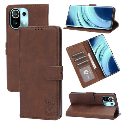 Embossed Happy Cat Pattern Horizontal Flip Leather Case with Holder & Card Slots & Wallet, For Xiaomi Redmi Note 10 Pro 5G, For Xiaomi Redmi 10, For Xiaomi Mi 11, For Xiaomi Mi 11T, For Xiaomi Mi 11 Ultra, For Xiaomi Mi 11 Lite                         ...
