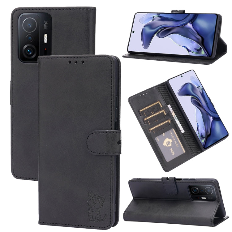 Embossed Happy Cat Pattern Horizontal Flip Leather Case with Holder & Card Slots & Wallet, For Xiaomi Redmi Note 10 Pro 5G, For Xiaomi Redmi 10, For Xiaomi Mi 11, For Xiaomi Mi 11T, For Xiaomi Mi 11 Ultra, For Xiaomi Mi 11 Lite                         ...