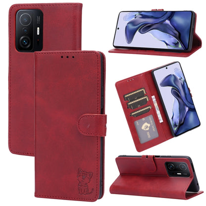 Embossed Happy Cat Pattern Horizontal Flip Leather Case with Holder & Card Slots & Wallet, For Xiaomi Redmi Note 10 Pro 5G, For Xiaomi Redmi 10, For Xiaomi Mi 11, For Xiaomi Mi 11T, For Xiaomi Mi 11 Ultra, For Xiaomi Mi 11 Lite                         ...