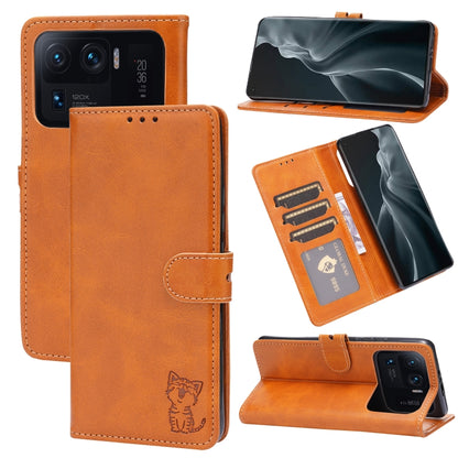 Embossed Happy Cat Pattern Horizontal Flip Leather Case with Holder & Card Slots & Wallet, For Xiaomi Redmi Note 10 Pro 5G, For Xiaomi Redmi 10, For Xiaomi Mi 11, For Xiaomi Mi 11T, For Xiaomi Mi 11 Ultra, For Xiaomi Mi 11 Lite                         ...