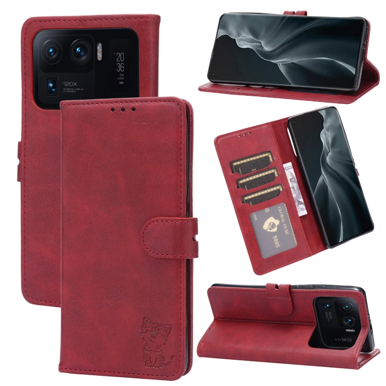 Embossed Happy Cat Pattern Horizontal Flip Leather Case with Holder & Card Slots & Wallet, For Xiaomi Redmi Note 10 Pro 5G, For Xiaomi Redmi 10, For Xiaomi Mi 11, For Xiaomi Mi 11T, For Xiaomi Mi 11 Ultra, For Xiaomi Mi 11 Lite                         ...