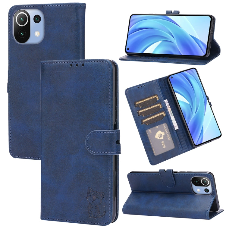 Embossed Happy Cat Pattern Horizontal Flip Leather Case with Holder & Card Slots & Wallet, For Xiaomi Redmi Note 10 Pro 5G, For Xiaomi Redmi 10, For Xiaomi Mi 11, For Xiaomi Mi 11T, For Xiaomi Mi 11 Ultra, For Xiaomi Mi 11 Lite                         ...