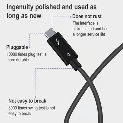 USB-C / Type-C Male to USB-C / Type-C Male Multi-function Transmission Cable for Thunderbolt 4, 0.3m, 0.8m, 1m, 1.2m