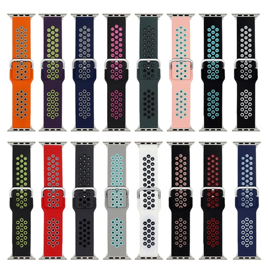 Silicone Replacement Strap Watchband For Apple Watch Series, 7 41mm / 6&SE&5&4 40mm / 3&2&1 38mm, 7 45mm / 6&SE&5&4 44mm / 3&2&1 42mm