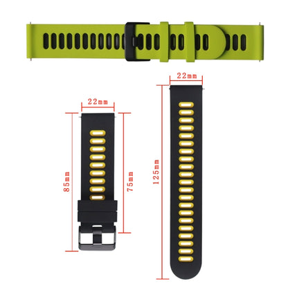 Universal Double Color Silicone Replacement Strap Watchband, 20mm, 22mm