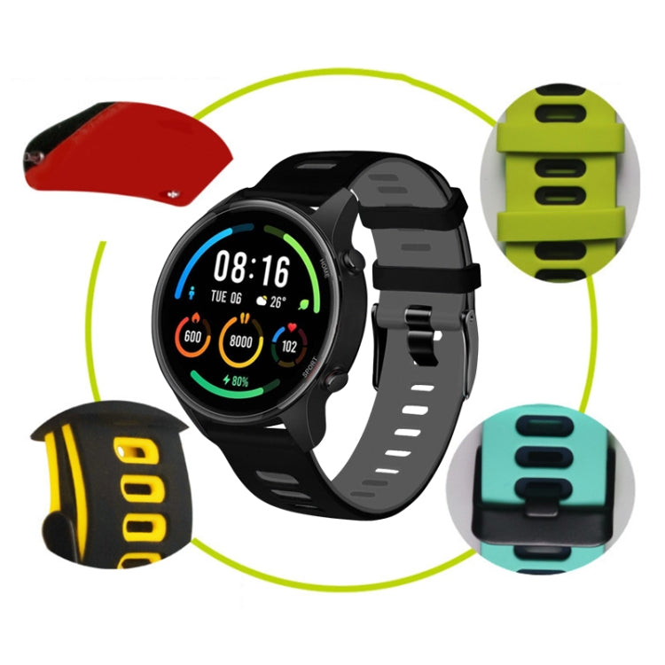 Universal Double Color Silicone Replacement Strap Watchband, 20mm, 22mm