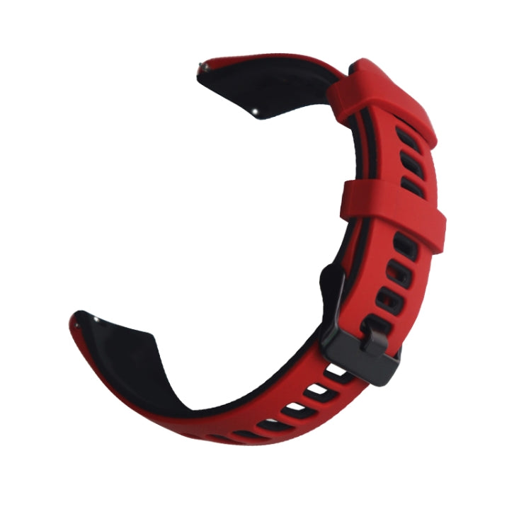 Universal Double Color Silicone Replacement Strap Watchband, 20mm, 22mm
