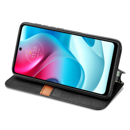 Cubic Grid Pressed Horizontal Flip Magnetic Leather Phone Case with Holder & Card Slots & Wallet, For Motorola Moto G60S, For Tecno Pova 2, For vivo X70 Pro, For vivo X70