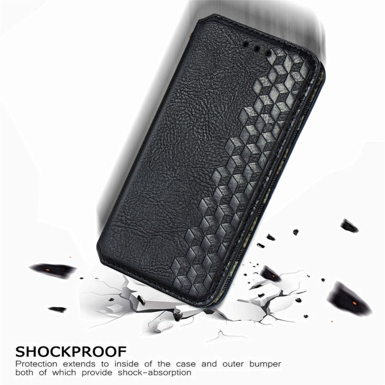 Cubic Grid Pressed Horizontal Flip Magnetic Leather Phone Case with Holder & Card Slots & Wallet, For Motorola Moto G60S, For Tecno Pova 2, For vivo X70 Pro, For vivo X70