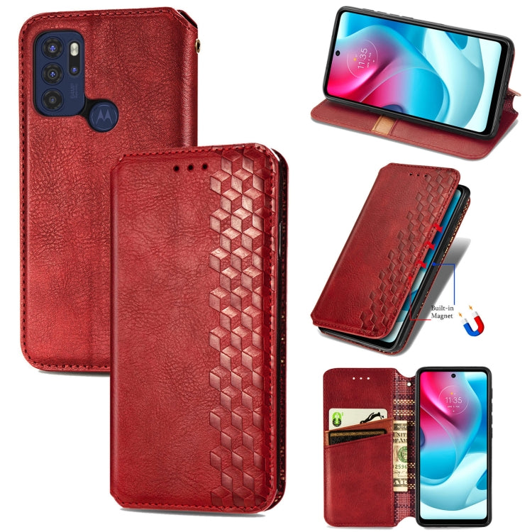 Cubic Grid Pressed Horizontal Flip Magnetic Leather Phone Case with Holder & Card Slots & Wallet, For Motorola Moto G60S, For Tecno Pova 2, For vivo X70 Pro, For vivo X70
