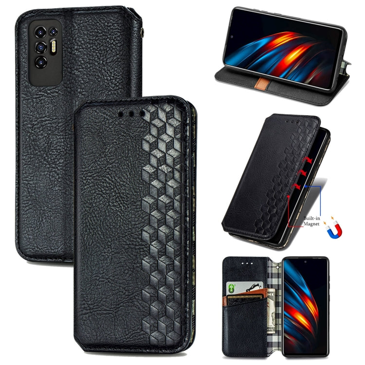 Cubic Grid Pressed Horizontal Flip Magnetic Leather Phone Case with Holder & Card Slots & Wallet, For Motorola Moto G60S, For Tecno Pova 2, For vivo X70 Pro, For vivo X70