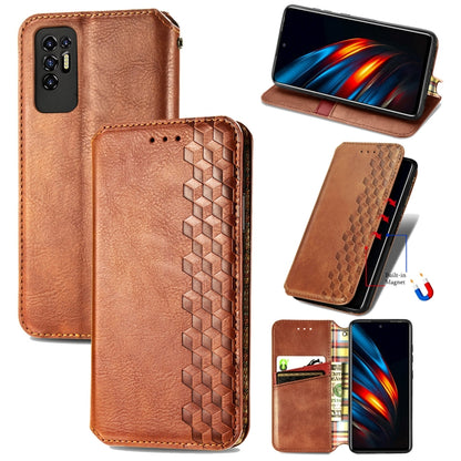 Cubic Grid Pressed Horizontal Flip Magnetic Leather Phone Case with Holder & Card Slots & Wallet, For Motorola Moto G60S, For Tecno Pova 2, For vivo X70 Pro, For vivo X70