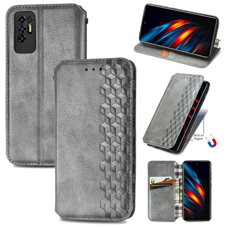 Cubic Grid Pressed Horizontal Flip Magnetic Leather Phone Case with Holder & Card Slots & Wallet, For Motorola Moto G60S, For Tecno Pova 2, For vivo X70 Pro, For vivo X70