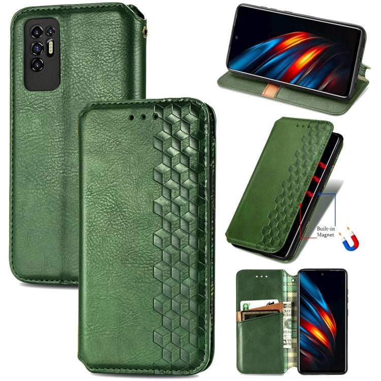 Cubic Grid Pressed Horizontal Flip Magnetic Leather Phone Case with Holder & Card Slots & Wallet, For Motorola Moto G60S, For Tecno Pova 2, For vivo X70 Pro, For vivo X70