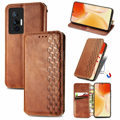 Cubic Grid Pressed Horizontal Flip Magnetic Leather Phone Case with Holder & Card Slots & Wallet, For Motorola Moto G60S, For Tecno Pova 2, For vivo X70 Pro, For vivo X70