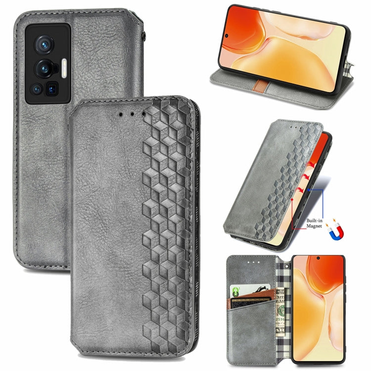 Cubic Grid Pressed Horizontal Flip Magnetic Leather Phone Case with Holder & Card Slots & Wallet, For Motorola Moto G60S, For Tecno Pova 2, For vivo X70 Pro, For vivo X70