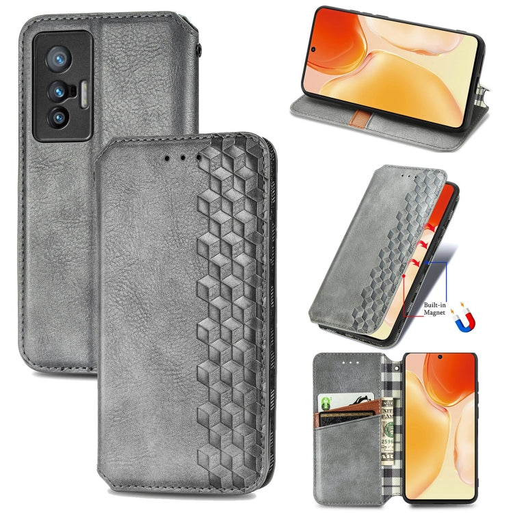 Cubic Grid Pressed Horizontal Flip Magnetic Leather Phone Case with Holder & Card Slots & Wallet, For Motorola Moto G60S, For Tecno Pova 2, For vivo X70 Pro, For vivo X70