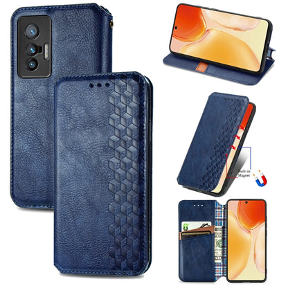 Cubic Grid Pressed Horizontal Flip Magnetic Leather Phone Case with Holder & Card Slots & Wallet, For Motorola Moto G60S, For Tecno Pova 2, For vivo X70 Pro, For vivo X70