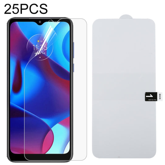 25 PCS Full Screen Protector Explosion-proof Hydrogel Film, For Motorola G Pure (25 PCS), For Nokia C20 Plus (25 PCS), For Motorola Moto E20 (25 PCS), For vivo Y33s / Y76s / T1x / Y76 5G (25 PCS), For vivo Y21 (25 PCS), For OPPO Realme GT Neo2 (25 PCS)...