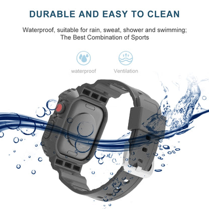 Glacier Transparent TPU Integrated Replacement Strap Watchband, For Apple Watch Series 7 41mm, For Apple Watch Series 7 45mm