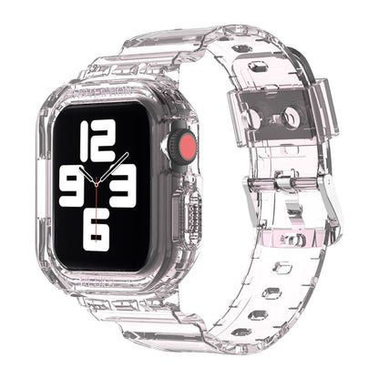 Glacier Transparent TPU Integrated Replacement Strap Watchband, For Apple Watch Series 7 41mm, For Apple Watch Series 7 45mm